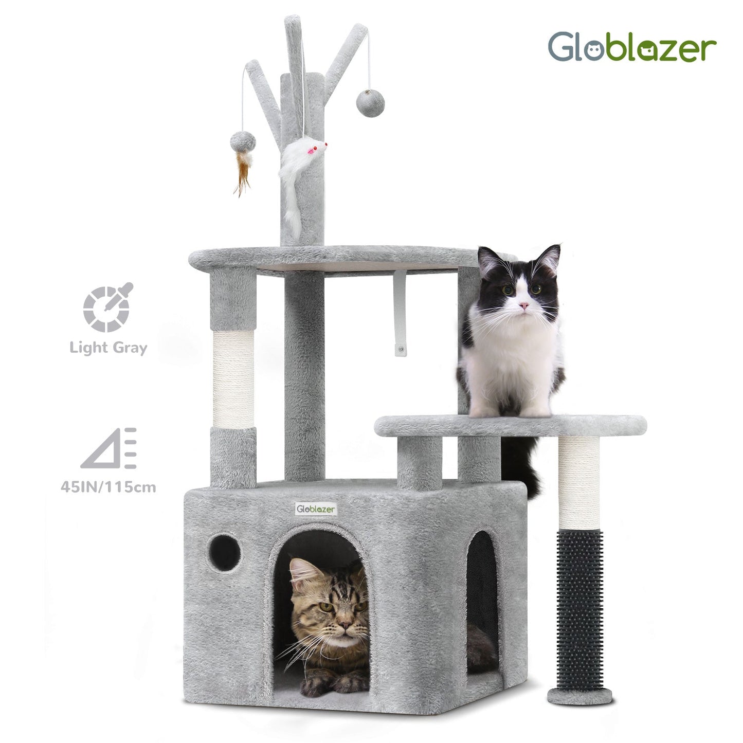 44 Inch Cat Climbing Frame Light Gray - Mijn winkel