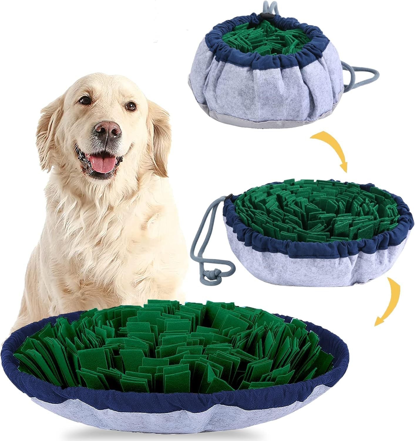 Adjustable Snuffle Mat For Dogs Large Breed Puzzle Toys Small Dog Enrichment Toys For Large Dogs Slow Eating Stress Relief Dog Toy For Feeding Dog Mental Stimulation Toys - Mijn winkel