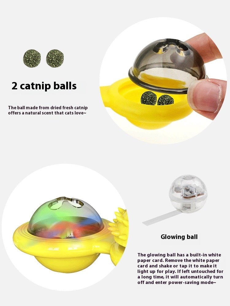 Cat Entertainment Set - Interactive Rotating Disk, Feather Teasers, Tumbler, Windmill Toy - Keeps Cats Active & Engaged - Mijn winkel