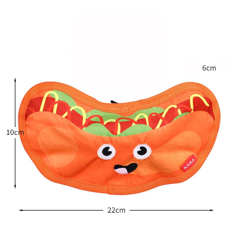 Crinkle Dog Toys Squeaky Dog Toys No Stuffing Dog Toys Durable Interactive Dog Chew Toys For Puppy Small Medium Large Dogs Hamburger - Mijn winkel