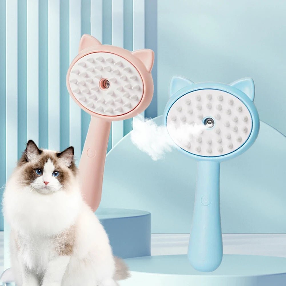 Hair Cleaning Brush With Mist Multifunctional Cat Grooming Brush Rechargeable Self Cleaning Slicker Brush For Pets Dogs & Catsb Pet Products - Mijn winkel