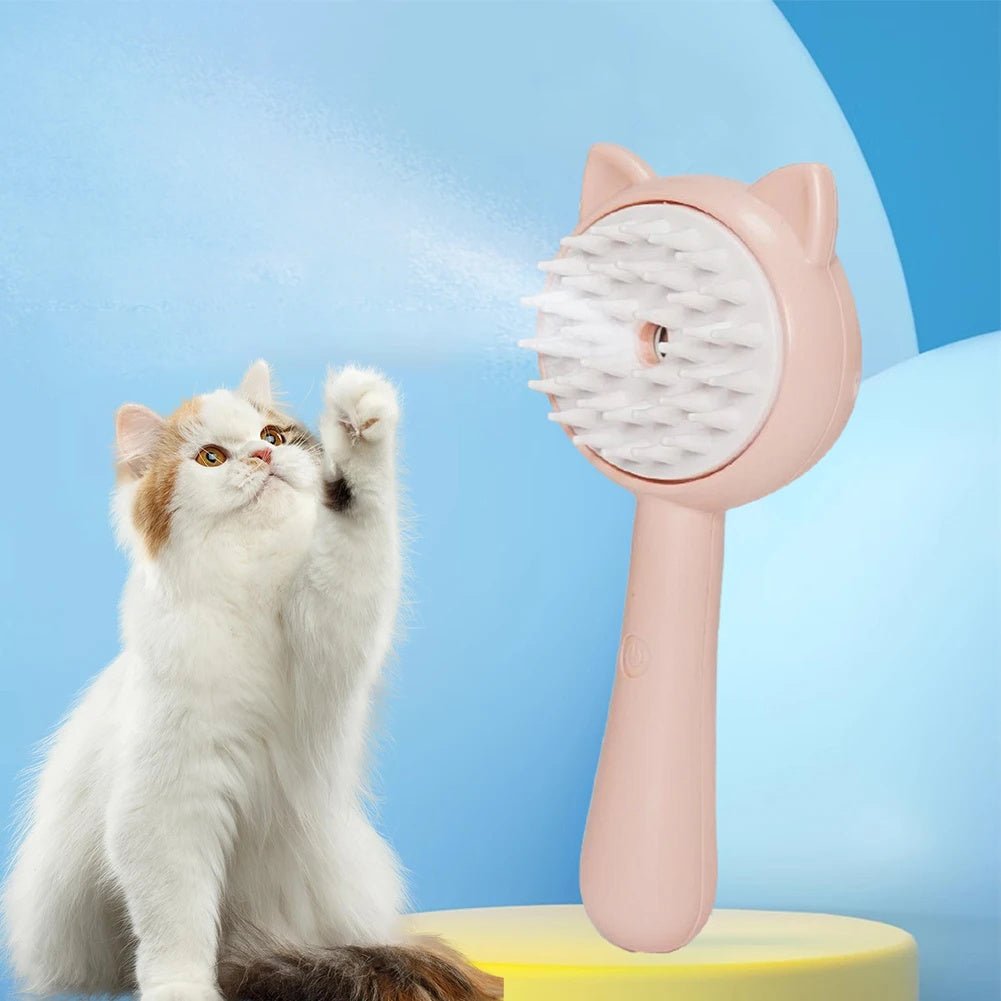 Hair Cleaning Brush With Mist Multifunctional Cat Grooming Brush Rechargeable Self Cleaning Slicker Brush For Pets Dogs & Catsb Pet Products - Mijn winkel