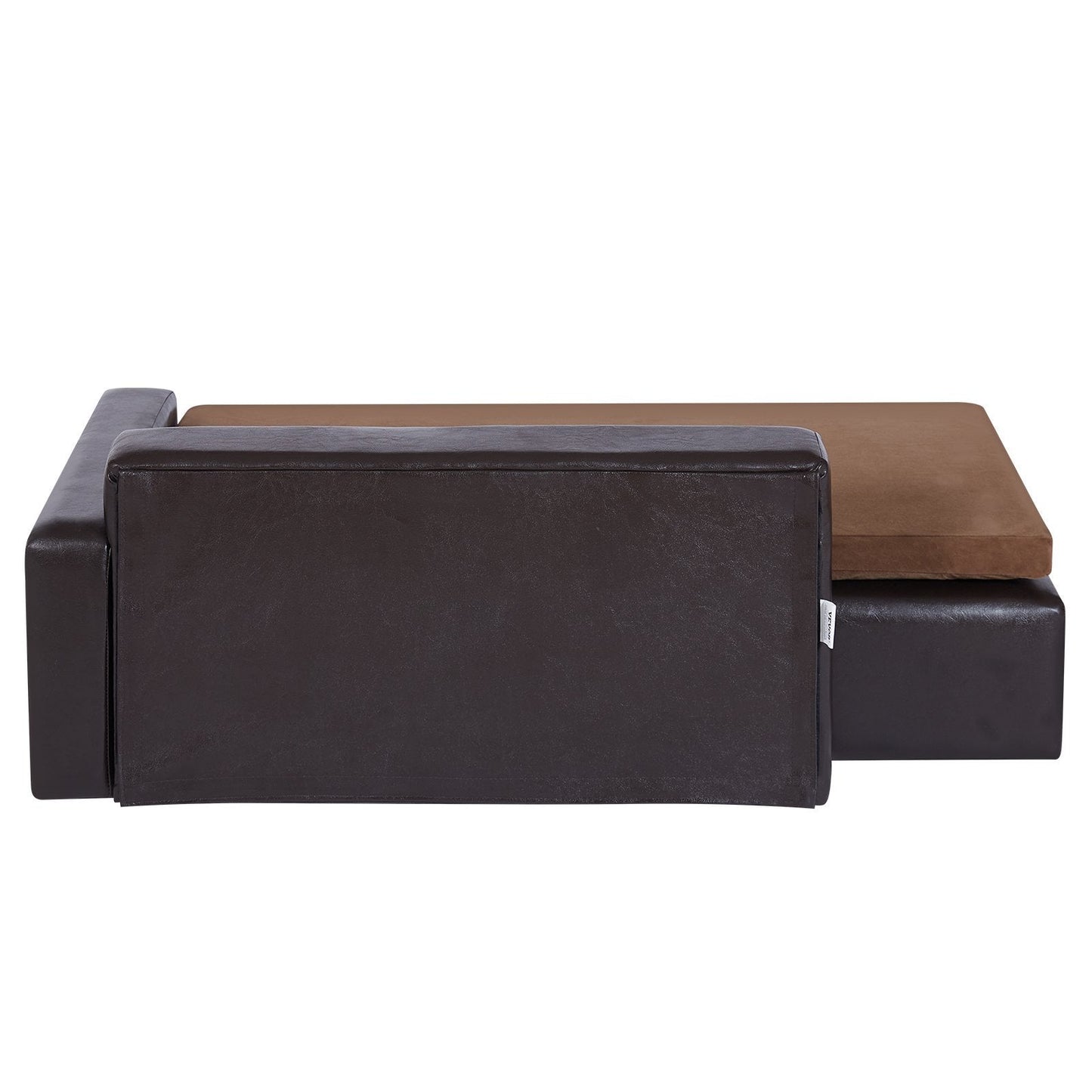 VEVOR Pet Sofa, Dog Couch For Large - Sized Dogs And Cats, Soft Leather Dog Sofa Bed, 110 Lbs Loading Cat Sofa, Black - Mijn winkel