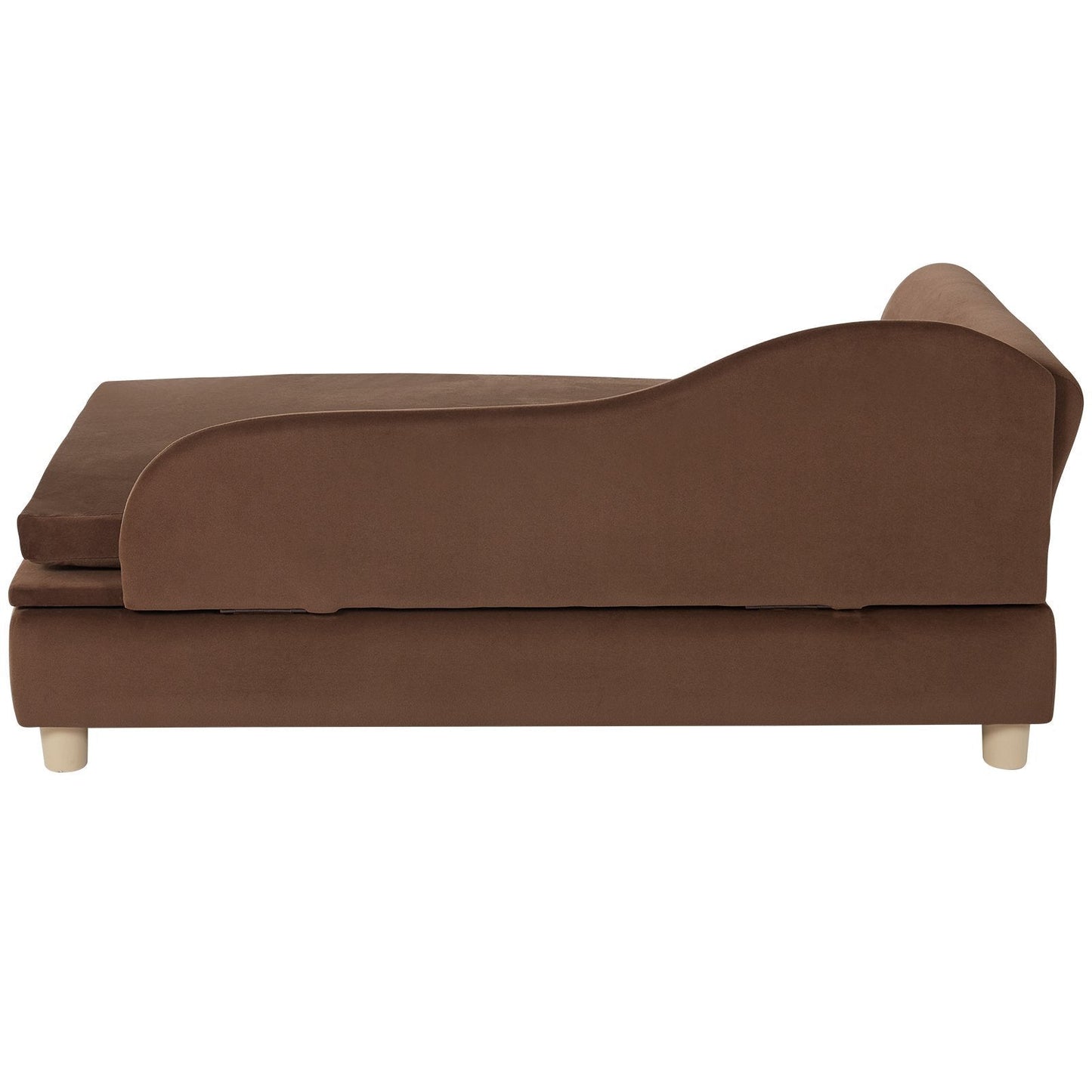 VEVOR Pet Sofa, Dog Couch For Large - Sized Dogs And Cats, Soft Velvety Dog Sofa Bed, 110 Lbs Loading Cat Sofa, Dark Brown - Mijn winkel