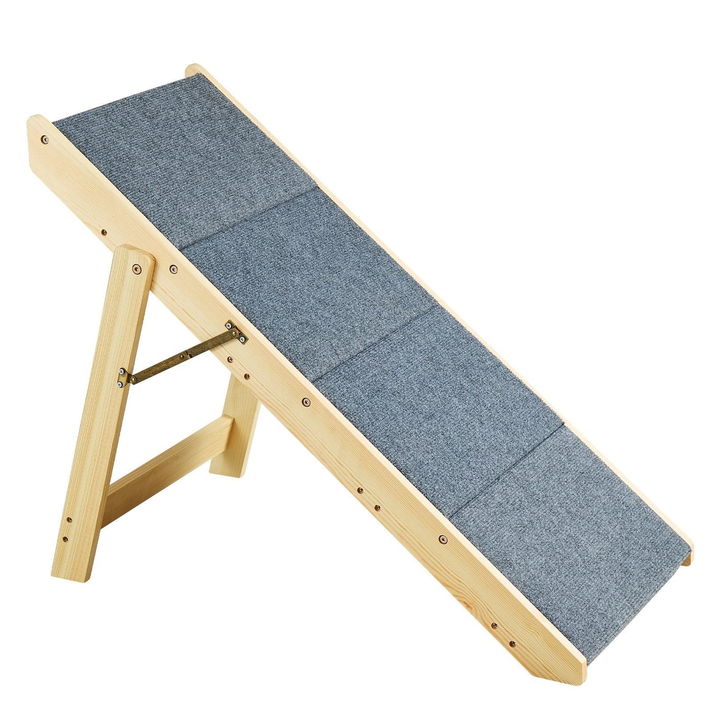 Wood Pet Stairs Pet Steps, 2 - in - 1 Foldable Wooden Dog Stair For Beds, Sofa And Cars, Dog Stairs & Ramp With 4 Steps For Small Medium Large Pet, Up To 150 Lbs - Mijn winkel