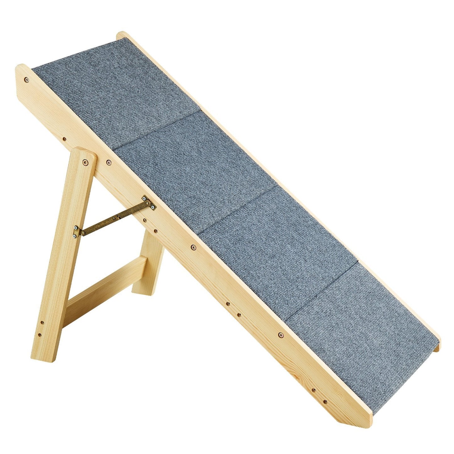 Wood Pet Stairs Pet Steps, 2 - in - 1 Foldable Wooden Dog Stair For Beds, Sofa And Cars, Dog Stairs & Ramp With 4 Steps For Small Medium Large Pet, Up To 150 Lbs - Mijn winkel