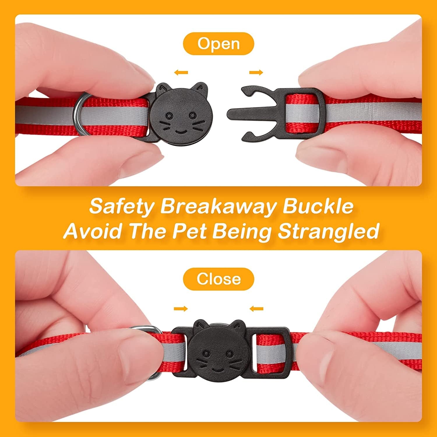 14 Pack Reflective - Breakaway Cat Collars with Bells,Safety Buckle Kitten Collar,With Name Tag,Adjustable,Ideal for Girl Cats Male Cats,Pet Supplies,Stuff,Accessories(12 Colors & 2 ID Tags) - GetPawsy