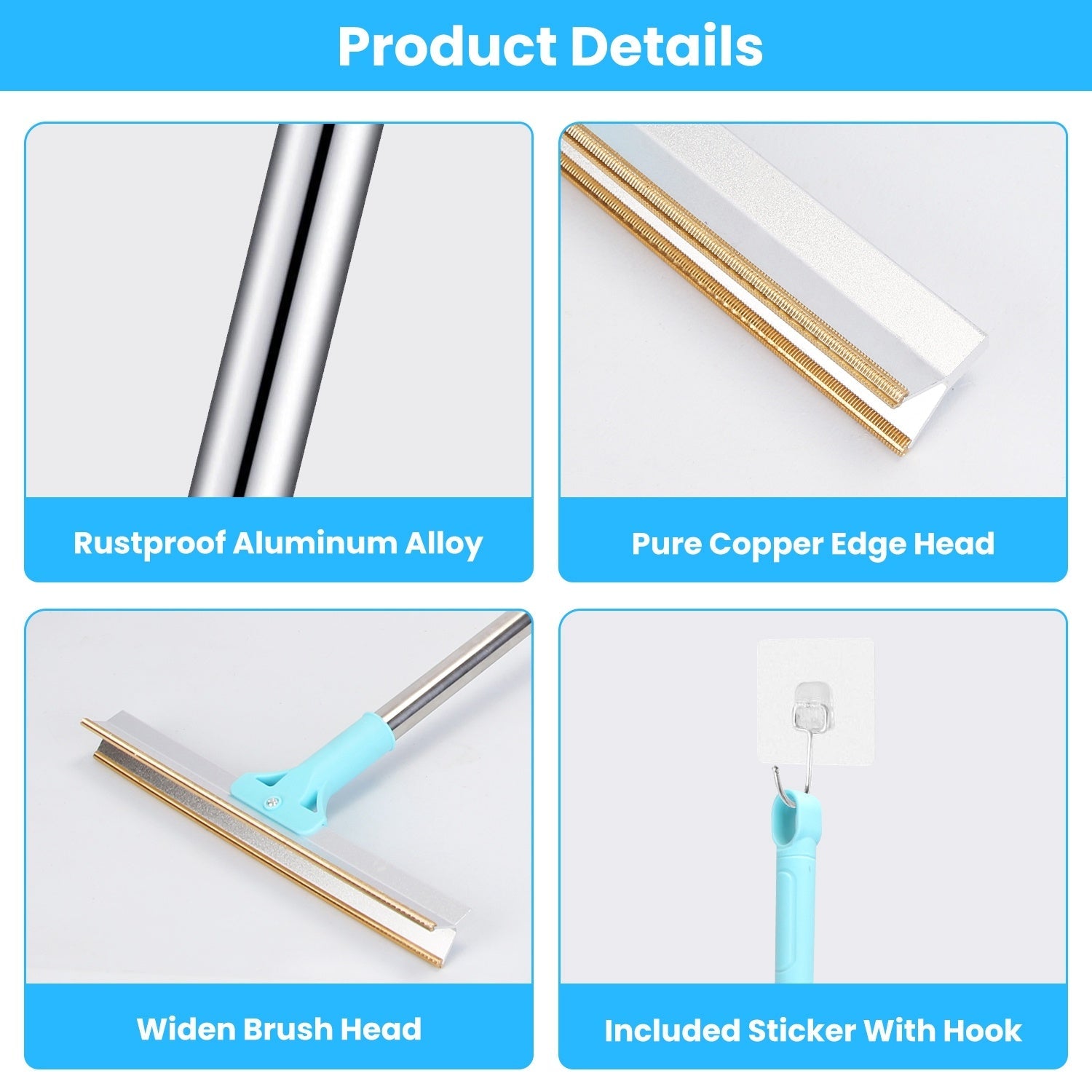1Pc Pet Hair Removal Rake With 54.33in Adjustable Telescopic Rod Multi - Fabric Dog Cat Hair Scraper Lint Shaver For Carpet Rug Clothes Couch - Mijn winkel