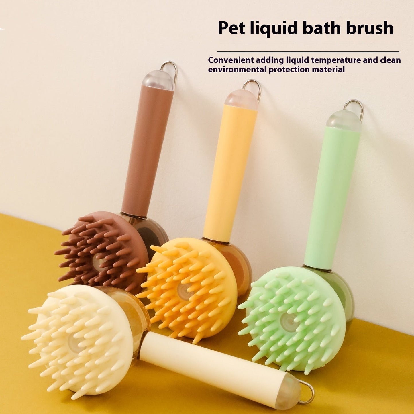 3 In 1 Pets Bath Brush For Dogs And Cats Shower Massage Brush, Depilation Comb And Foaming Tool, Anti - frizz Beauty Brush Pet Products - Mijn winkel