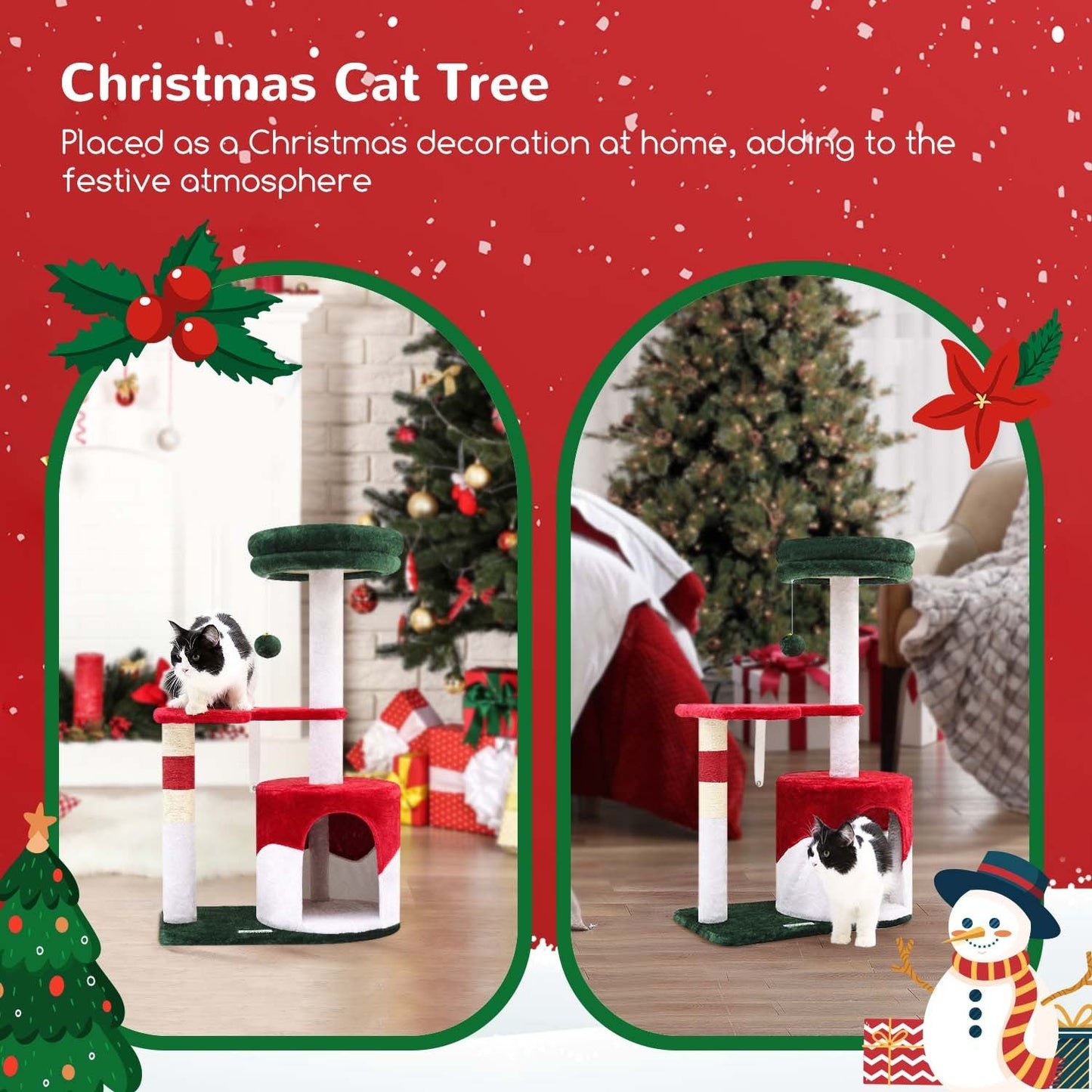 33 Inch Christmas Style Cat Climbing Frame - Mijn winkel