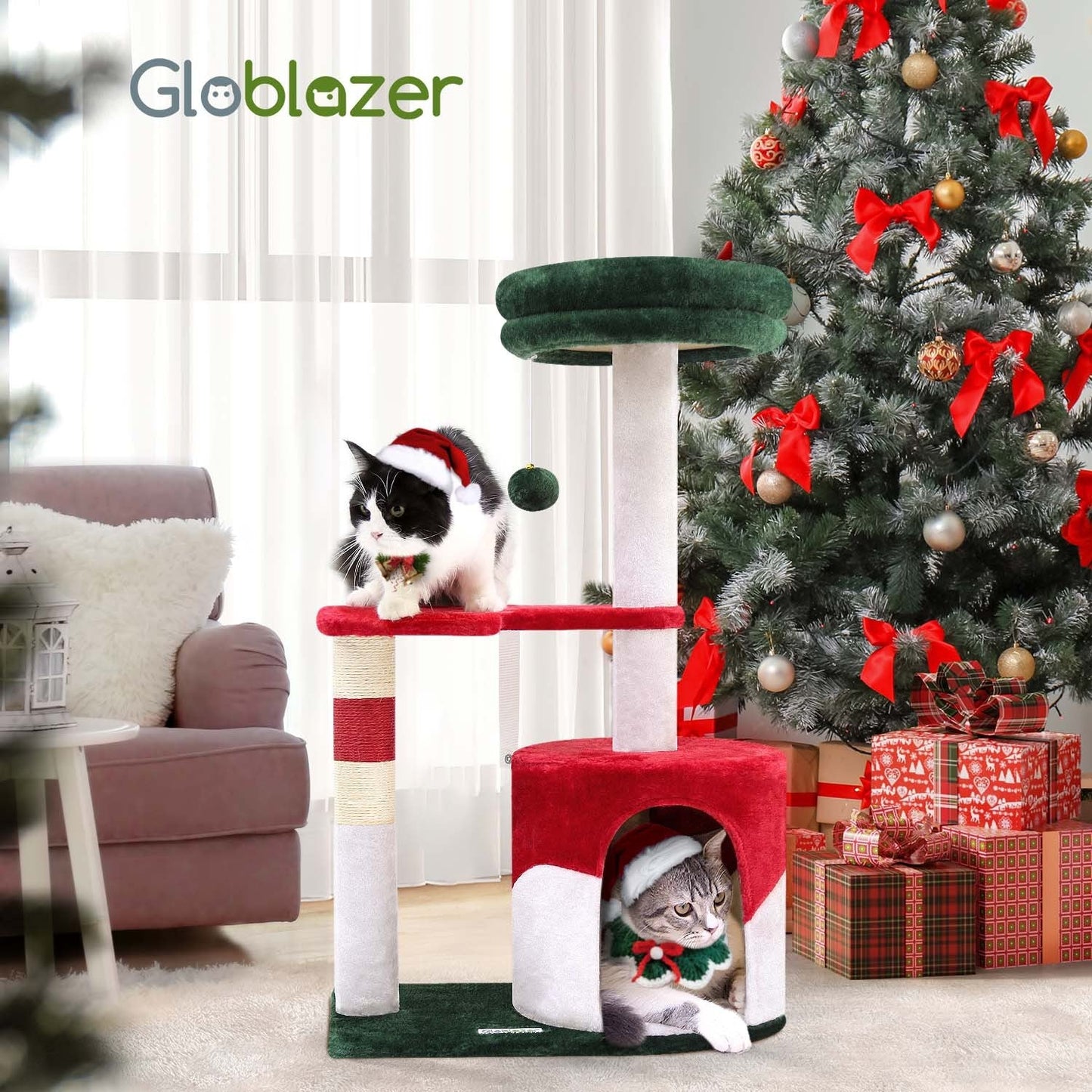33 Inch Christmas Style Cat Climbing Frame - Mijn winkel