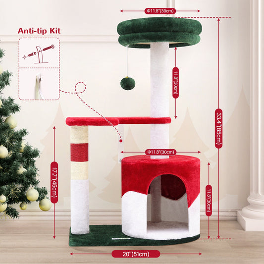 33 Inch Christmas Style Cat Climbing Frame - Mijn winkel