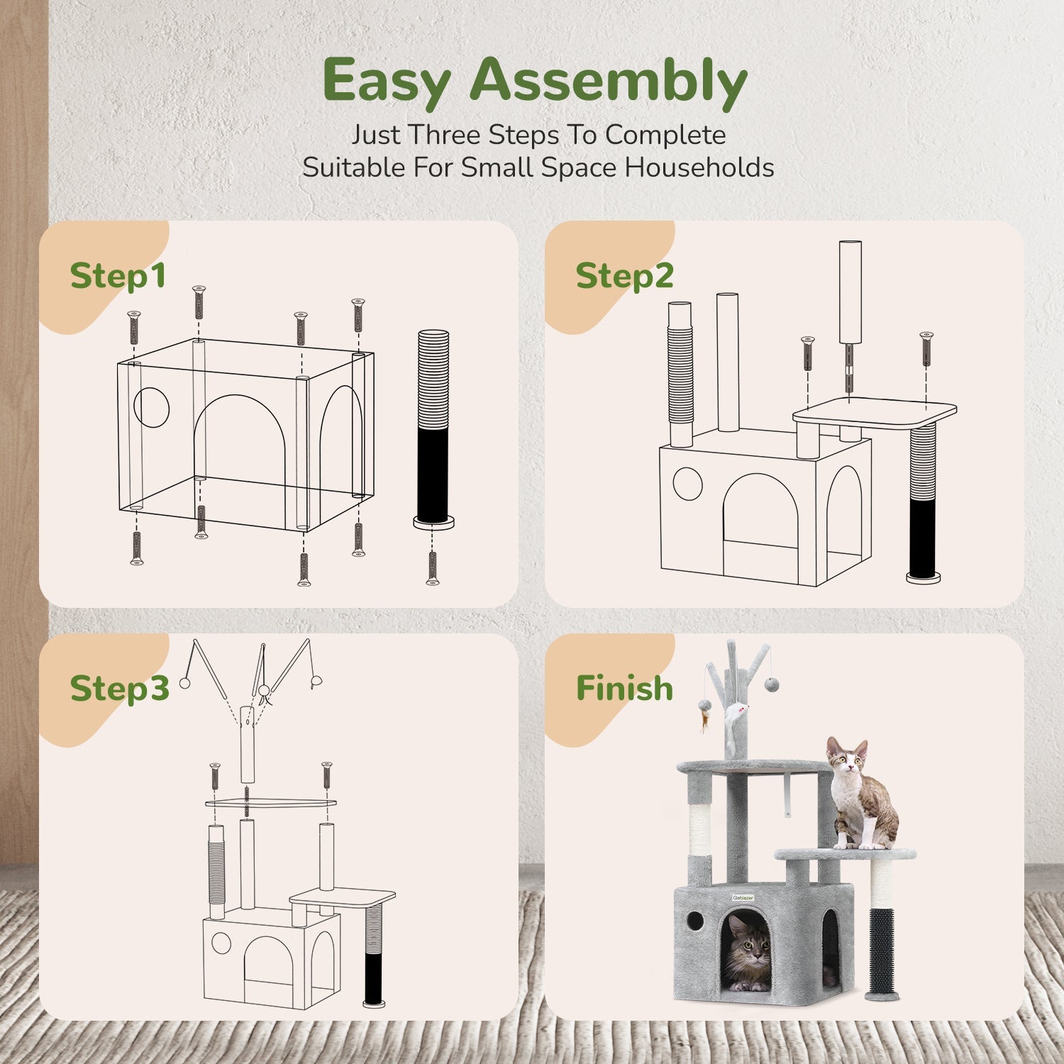 44 Inch Cat Climbing Frame Light Gray - Mijn winkel
