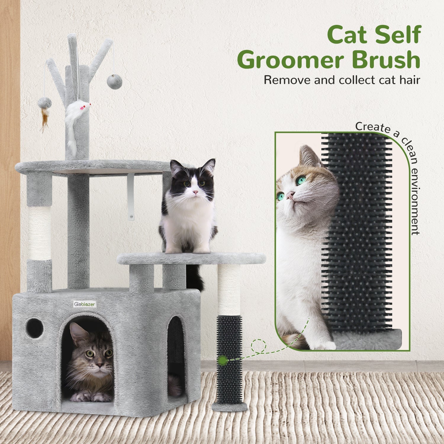 44 Inch Cat Climbing Frame Light Gray - Mijn winkel