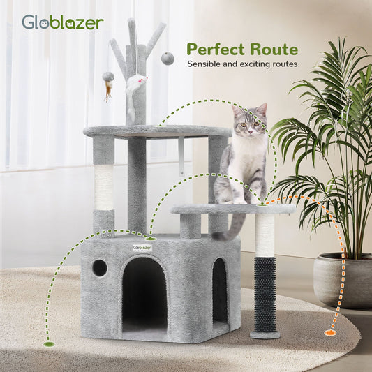 44 Inch Cat Climbing Frame Light Gray - Mijn winkel