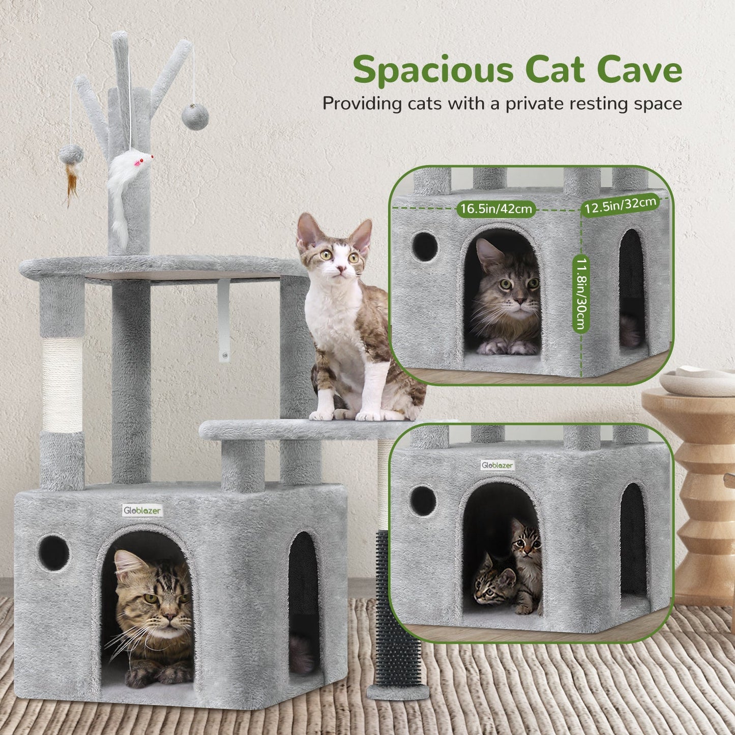 44 Inch Cat Climbing Frame Light Gray - Mijn winkel