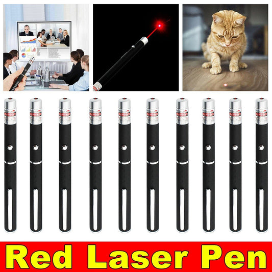 650nm Red Laser Pointer Pen Light Visible Single Beam AAA Lazer Torch 10PCS 9900 Miles Mini Small Teaching Pen Light Pet Toys - Mijn winkel