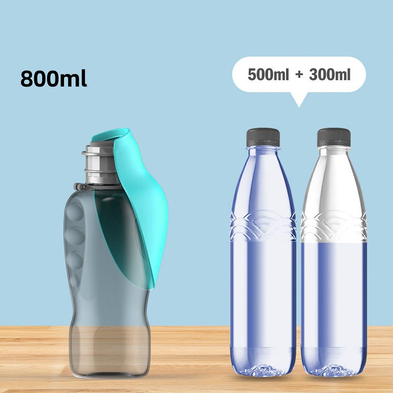 800ml Dogs Water Bottle Portable High Capacity Leakproof Pet Foldable Drinking Bowl Golden Retriever Outdoor Walking Supplies Pet Products - Mijn winkel