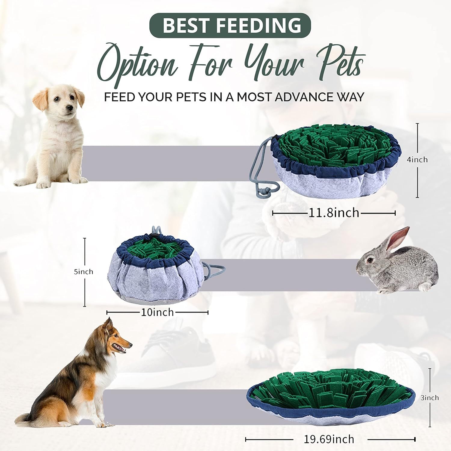 Adjustable Snuffle Mat For Dogs Large Breed Puzzle Toys Small Dog Enrichment Toys For Large Dogs Slow Eating Stress Relief Dog Toy For Feeding Dog Mental Stimulation Toys - Mijn winkel