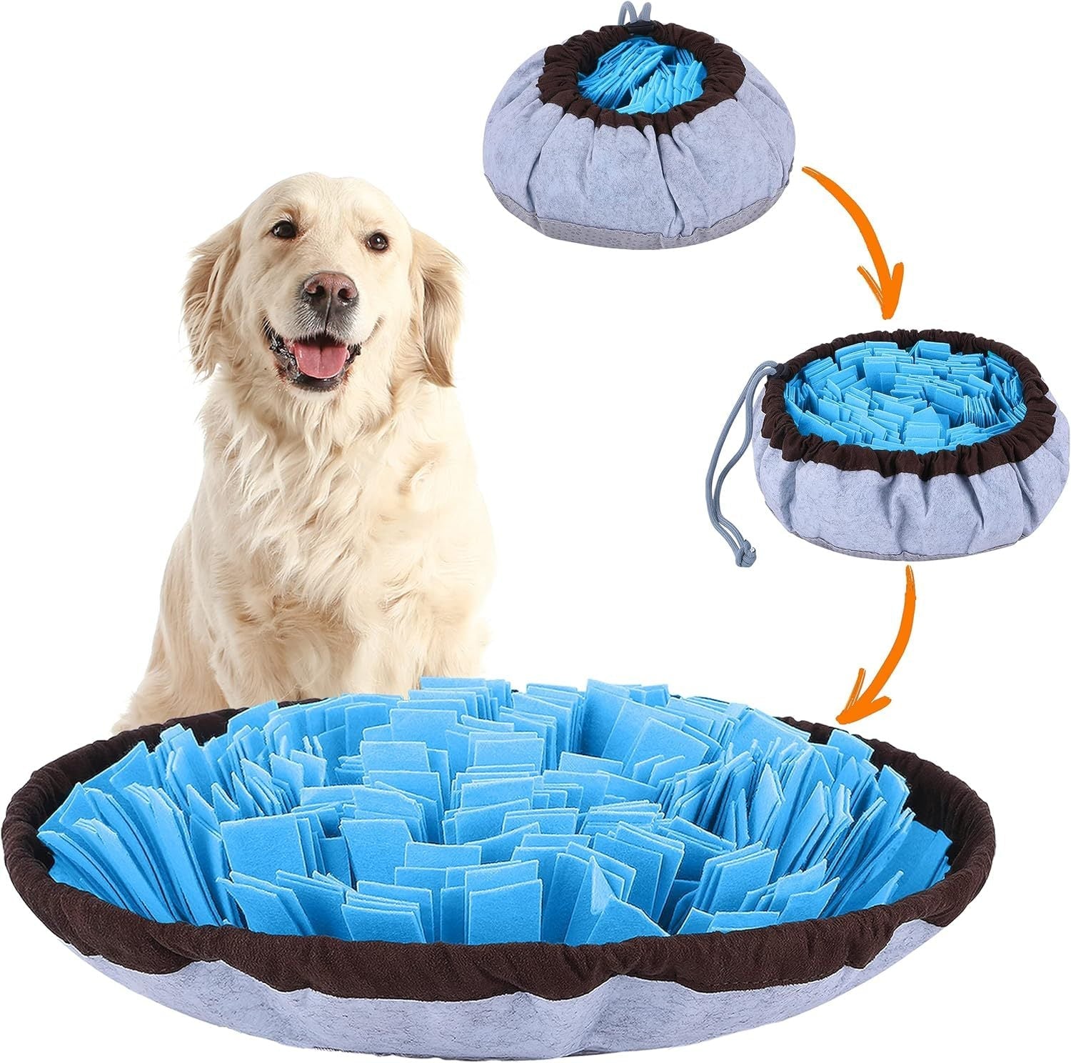 Adjustable Snuffle Mat For Dogs Large Breed Puzzle Toys Small Dog Enrichment Toys For Large Dogs Slow Eating Stress Relief Dog Toy For Feeding Dog Mental Stimulation Toys - Mijn winkel