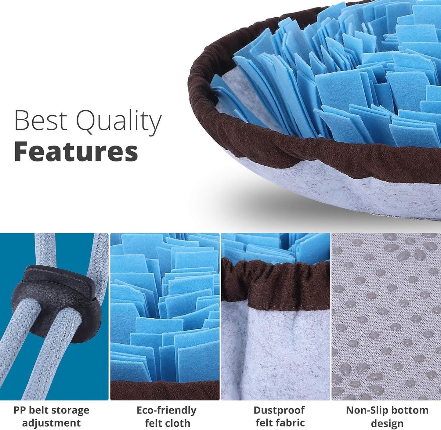 Adjustable Snuffle Mat For Dogs Large Breed Puzzle Toys Small Dog Enrichment Toys For Large Dogs Slow Eating Stress Relief Dog Toy For Feeding Dog Mental Stimulation Toys - Mijn winkel