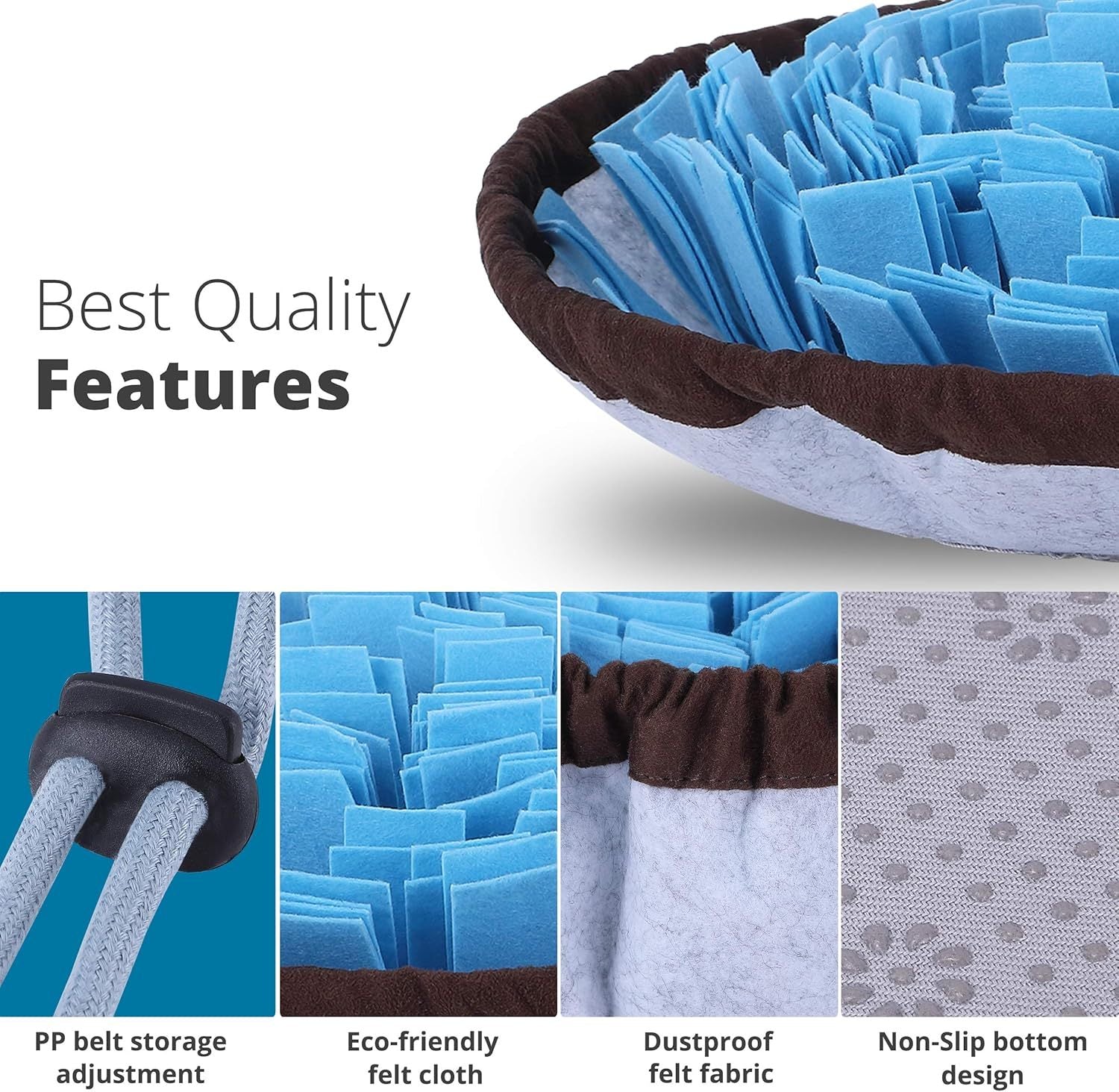 Adjustable Snuffle Mat For Dogs Large Breed Puzzle Toys Small Dog Enrichment Toys For Large Dogs Slow Eating Stress Relief Dog Toy For Feeding Dog Mental Stimulation Toys - Mijn winkel