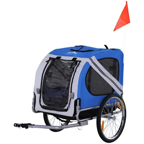 Aosom Dog Bike Trailer Pet Cart Bicycle Wagon Cargo Carrier Attachment For Travel With 3 Entrances Large Wheels For Off - Road & Mesh Screen - Mijn winkel