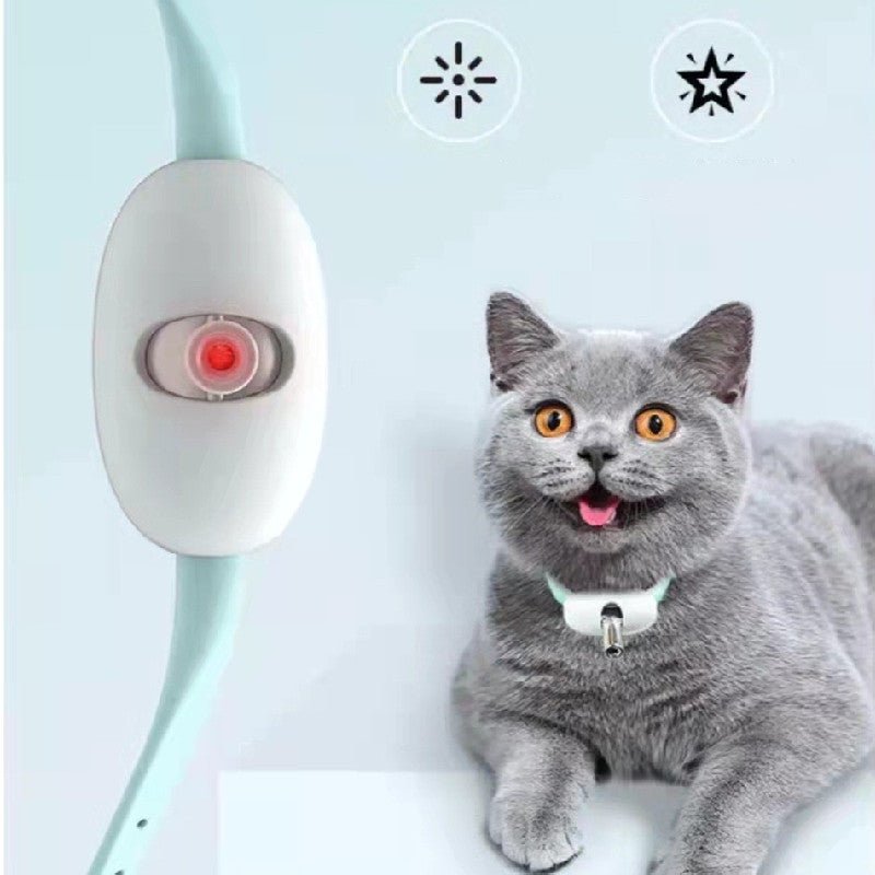 Automatic Cat Toy Smart Laser Teasing Cat Collar Electric USB Charging Kitten Amusing Toys Interactive Training Pet Items - Mijn winkel