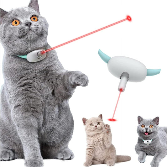 Automatic Cat Toy Smart Laser Teasing Cat Collar Electric USB Charging Kitten Amusing Toys Interactive Training Pet Items - Mijn winkel