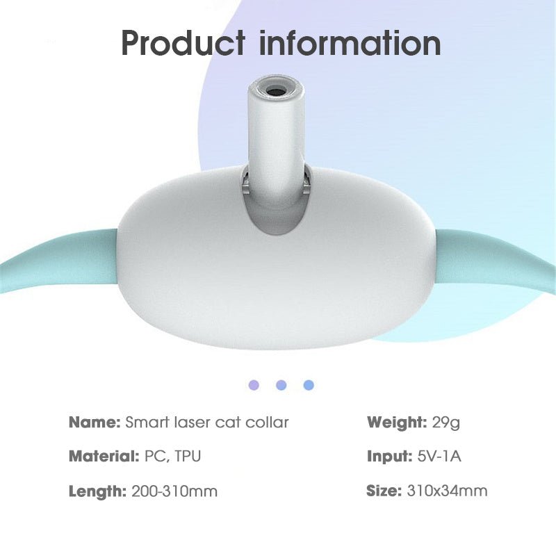 Automatic Cat Toy Smart Laser Teasing Cat Collar Electric USB Charging Kitten Amusing Toys Interactive Training Pet Items - Mijn winkel