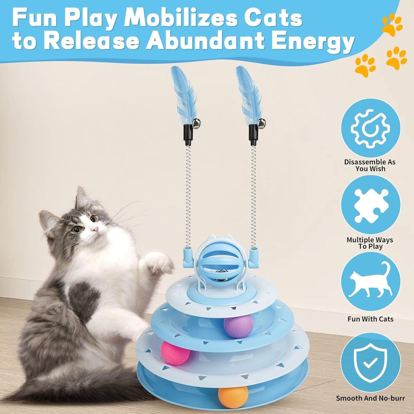 Cat Toys For Indoor Cats Kitten Toys Interactive Cat Toy Cat Puzzle Toy Cat Ball Toy - Mijn winkel