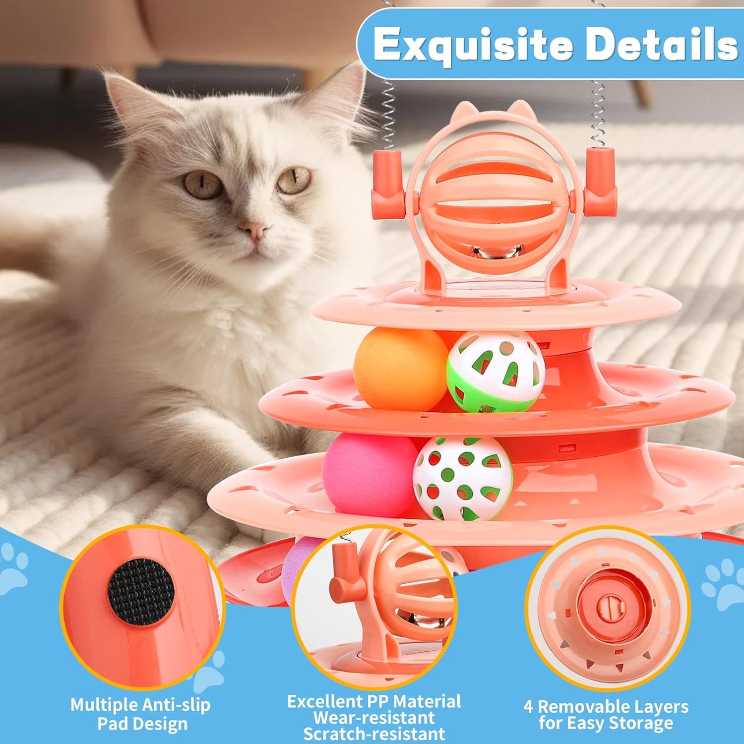 Cat Toys For Indoor Cats Kitten Toys Interactive Cat Toy Cat Puzzle Toy Cat Ball Toy - Mijn winkel