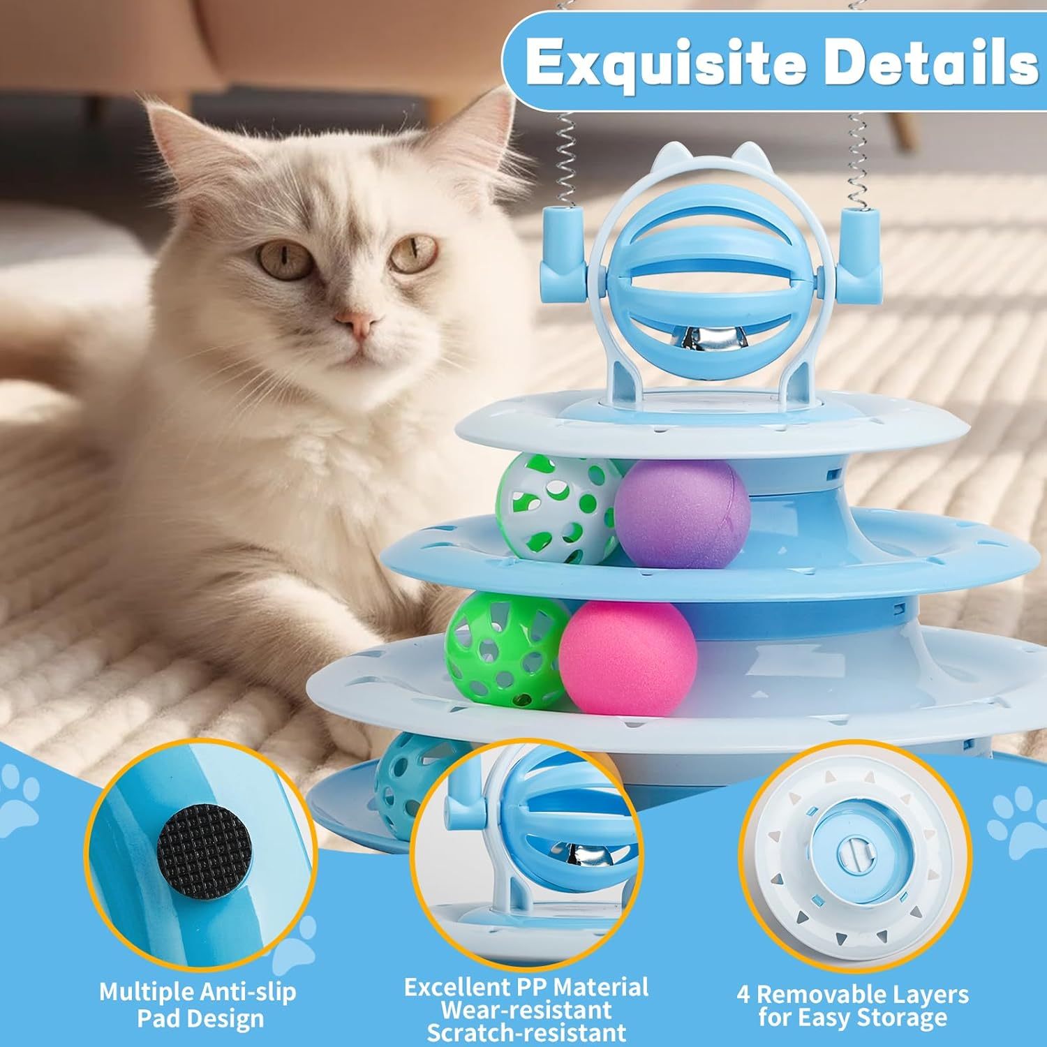 Cat Toys For Indoor Cats Kitten Toys Interactive Cat Toy Cat Puzzle Toy Cat Ball Toy - Mijn winkel