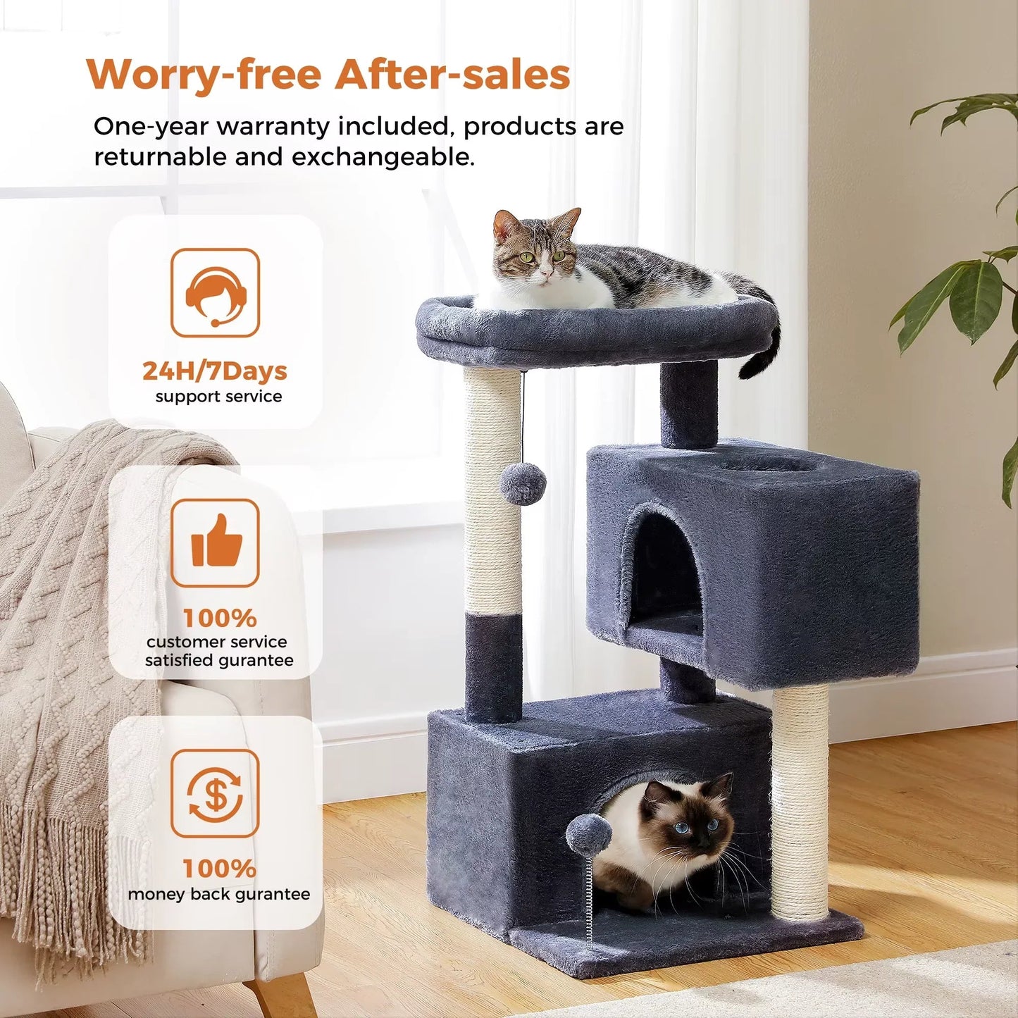 Cat Tree for Large Cats Cat Tower for Indoor - Mijn winkel