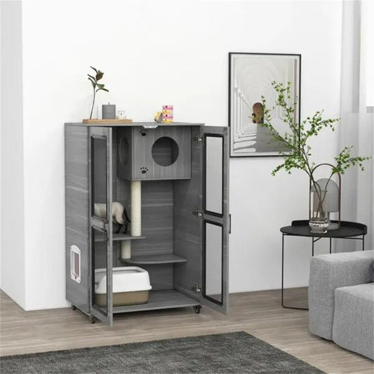 Cat Villa, Cat Apartment With Wheels - Mijn winkel