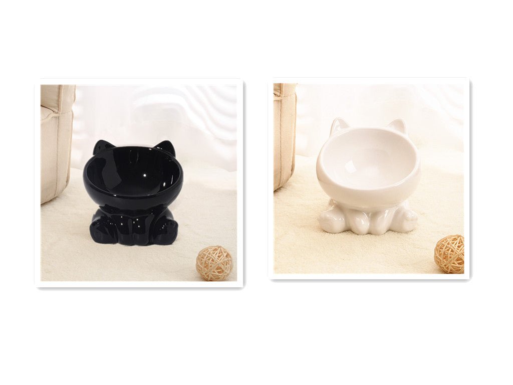 Ceramic Cat Bowl Cat Bowl Cat Food Bowl Neck Guard Oblique Mouth Dog Bowl Pet Bowl - Mijn winkel