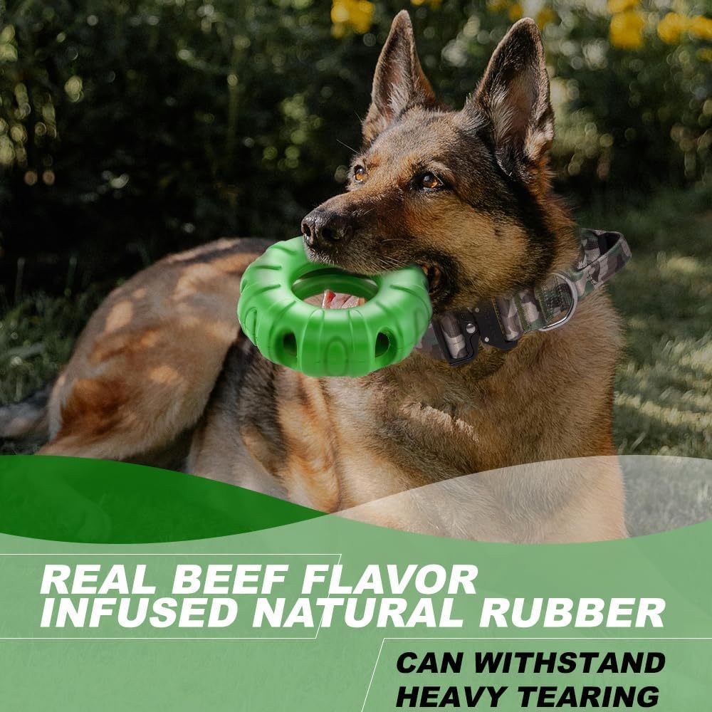 Chew Toys Puppy Tires Flavored Dog Chew Toys, Real Beef Flavor Leaky Food Toy Slow Feeder Food Treat Dispensing Toys, Dog Interactive Toys For Medium To Large Dogs - Mijn winkel