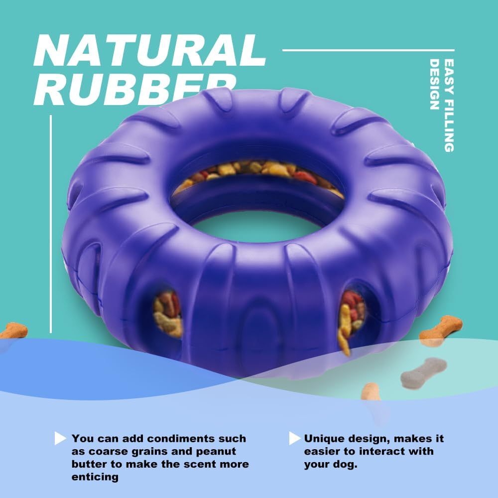 Chew Toys Puppy Tires Flavored Dog Chew Toys, Real Beef Flavor Leaky Food Toy Slow Feeder Food Treat Dispensing Toys, Dog Interactive Toys For Medium To Large Dogs - Mijn winkel