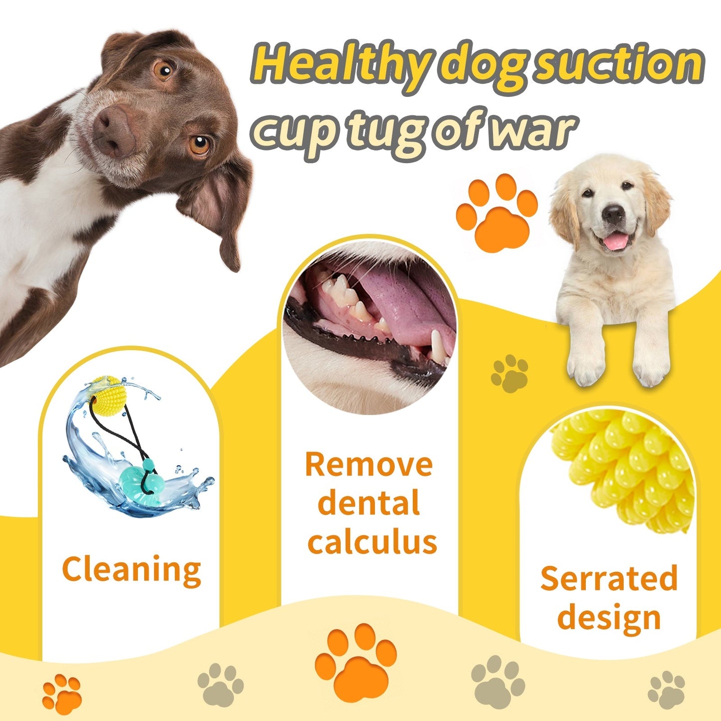 Corn Ball Chew Toys For Interactive Suction Cup Dog Tug Of War Toys Teething Rope Toys For Dog Boredom Enrichment Teeth Cleaning For Medium Large Dogs - Mijn winkel