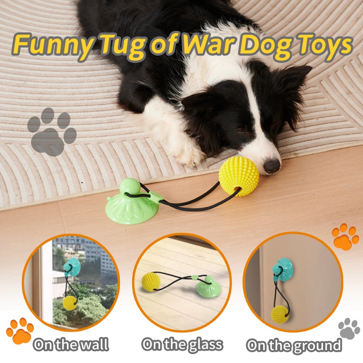 Corn Ball Chew Toys For Interactive Suction Cup Dog Tug Of War Toys Teething Rope Toys For Dog Boredom Enrichment Teeth Cleaning For Medium Large Dogs - Mijn winkel