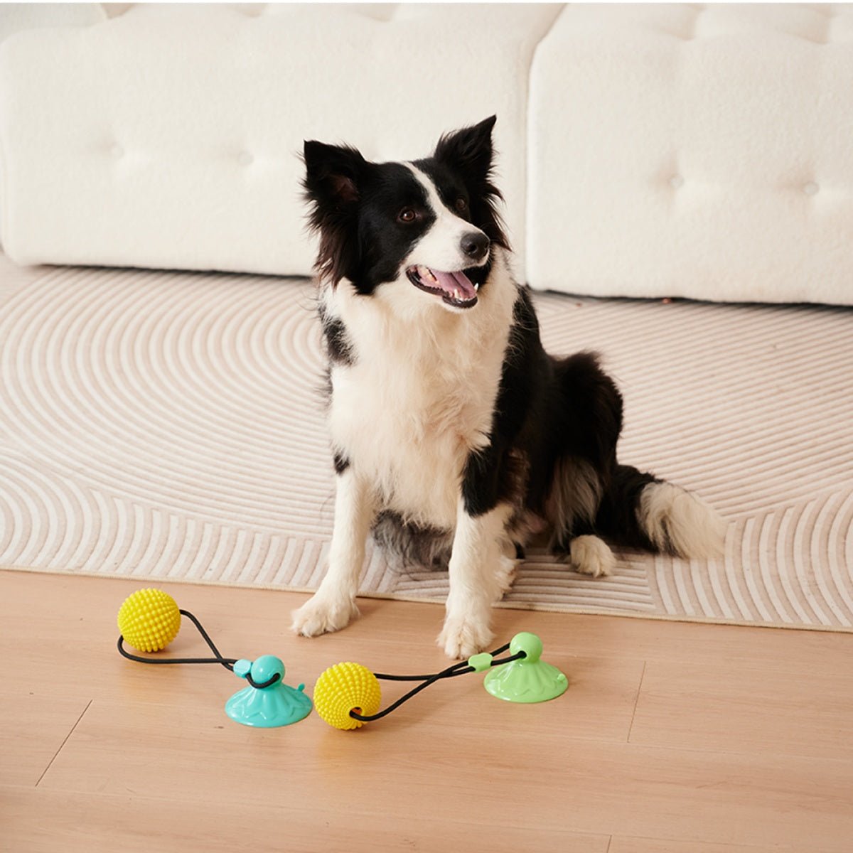 Corn Ball Chew Toys For Interactive Suction Cup Dog Tug Of War Toys Teething Rope Toys For Dog Boredom Enrichment Teeth Cleaning For Medium Large Dogs - Mijn winkel