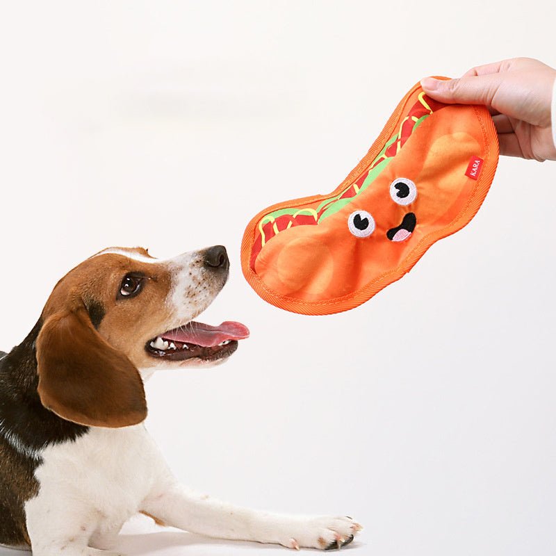 Crinkle Dog Toys Squeaky Dog Toys No Stuffing Dog Toys Durable Interactive Dog Chew Toys For Puppy Small Medium Large Dogs Hamburger - Mijn winkel