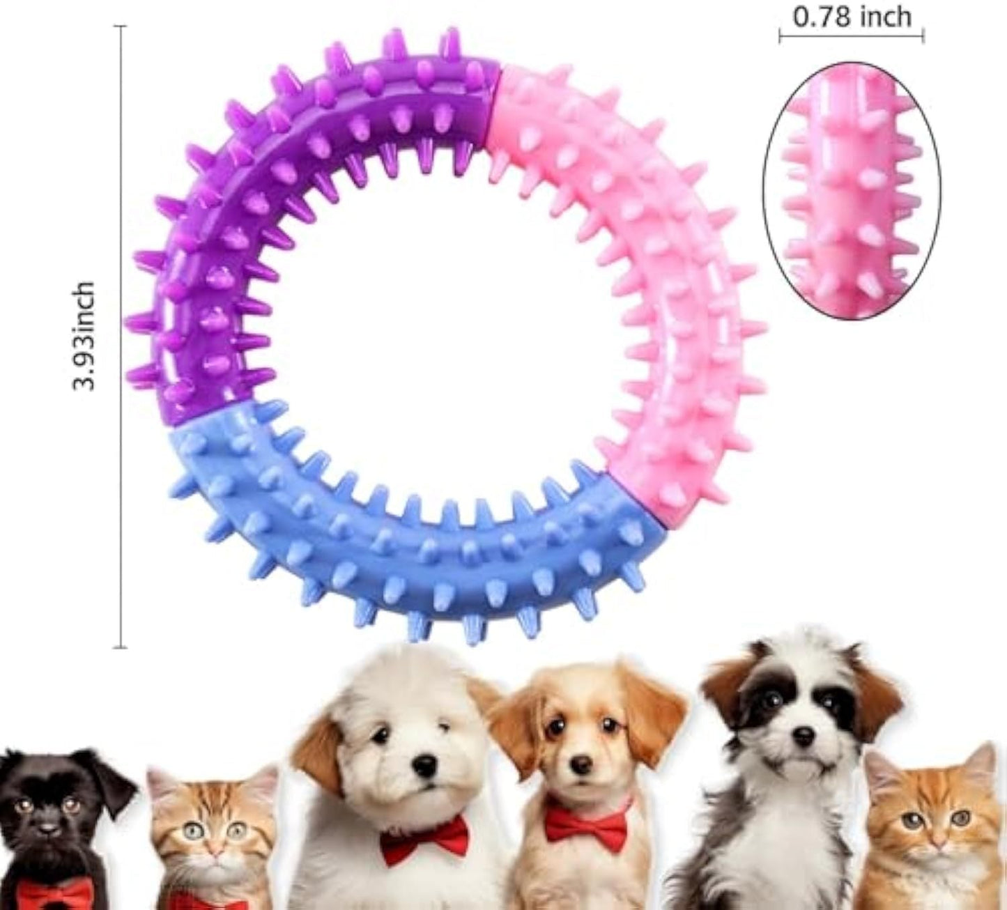 Dog Chew Toys Ring Dog Teething Toys Rubber Puppy Teething Toys Pet Toys For Small Medium Large Dogs - Mijn winkel