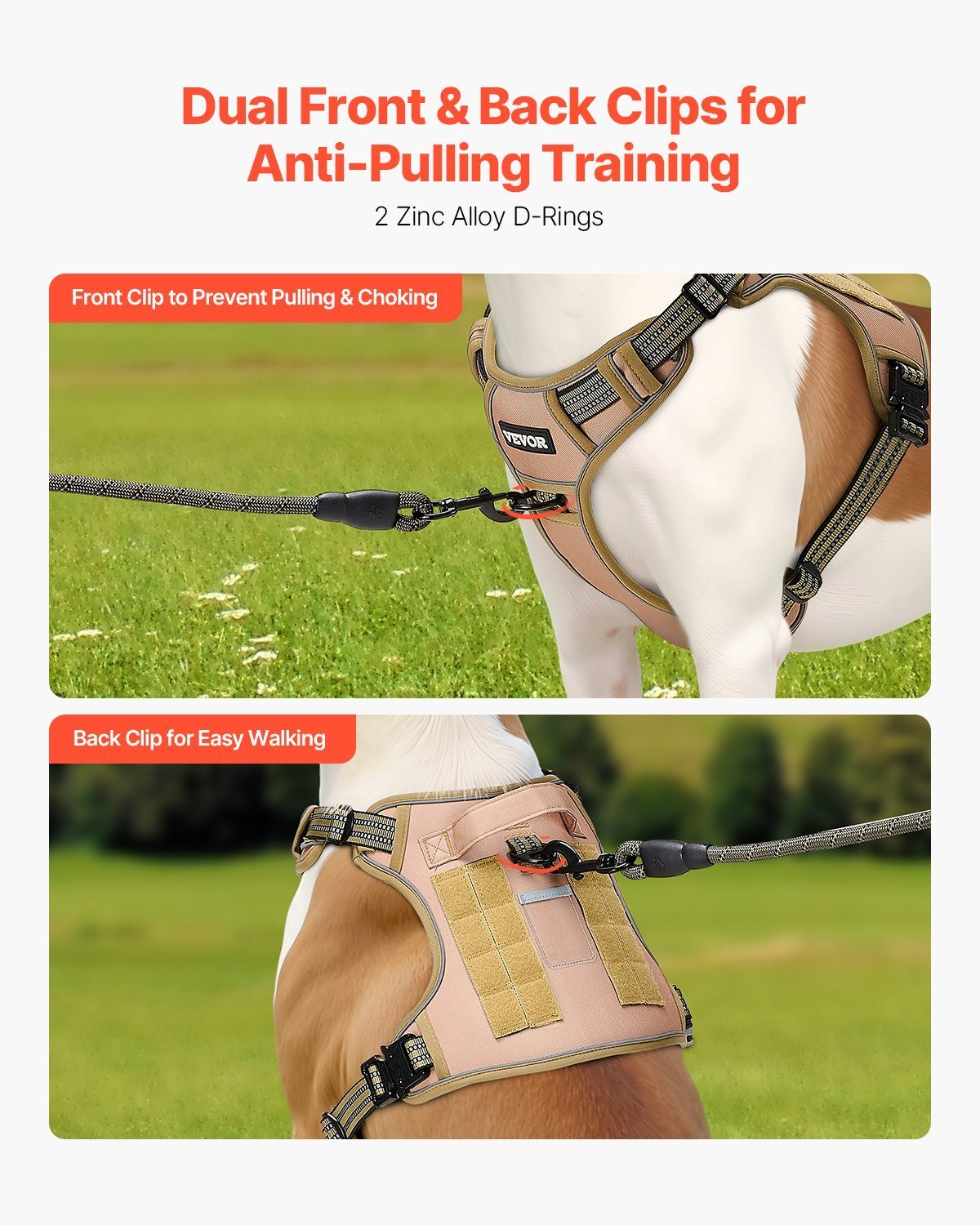 Dog Harness For Large Dogs No Pull Tactical Dog Harness Adjustable Pet Vest - Mijn winkel
