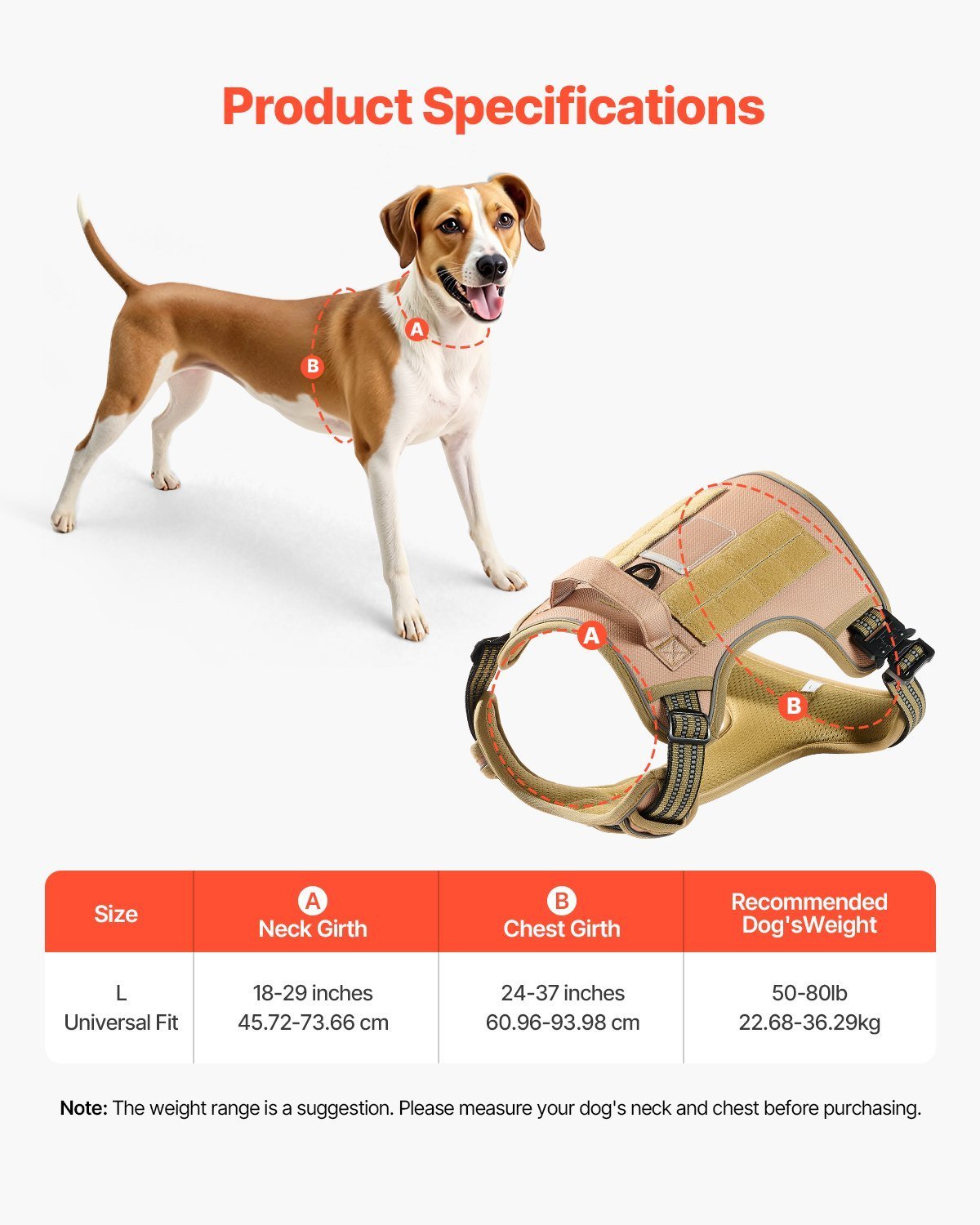 Dog Harness For Large Dogs No Pull Tactical Dog Harness Adjustable Pet Vest - Mijn winkel
