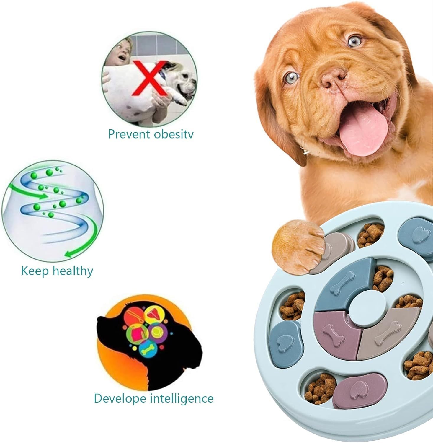 Dog Puzzle Toys Dogs Food Puzzle Feeder Toys For IQ Training Mental Enrichment Dog Treat Puzzle - Mijn winkel