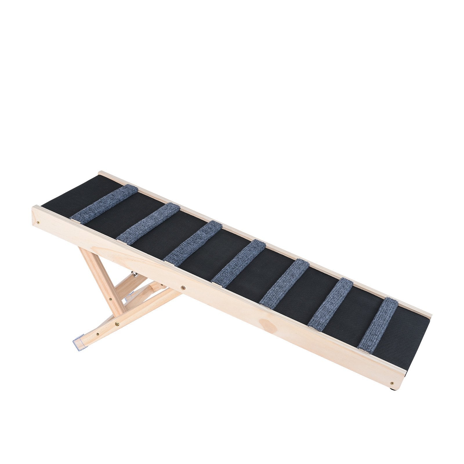Dog Ramp, Folding Pet Ramp For Bed, Adjustable Dog Ramp For Small, Large, Old Dogs Cats, Wooden Pet Ramp With 39.3Long Ramp, Adjustable From Suitable For Couch, Sofa, Car - Mijn winkel