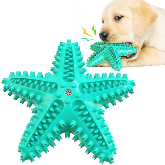 Dog Toys For Large Dogs Tooth Cleaning Chew Funny Interactive Training Starfish Toy Accessories Squeaky Toys TPR Toys - Mijn winkel