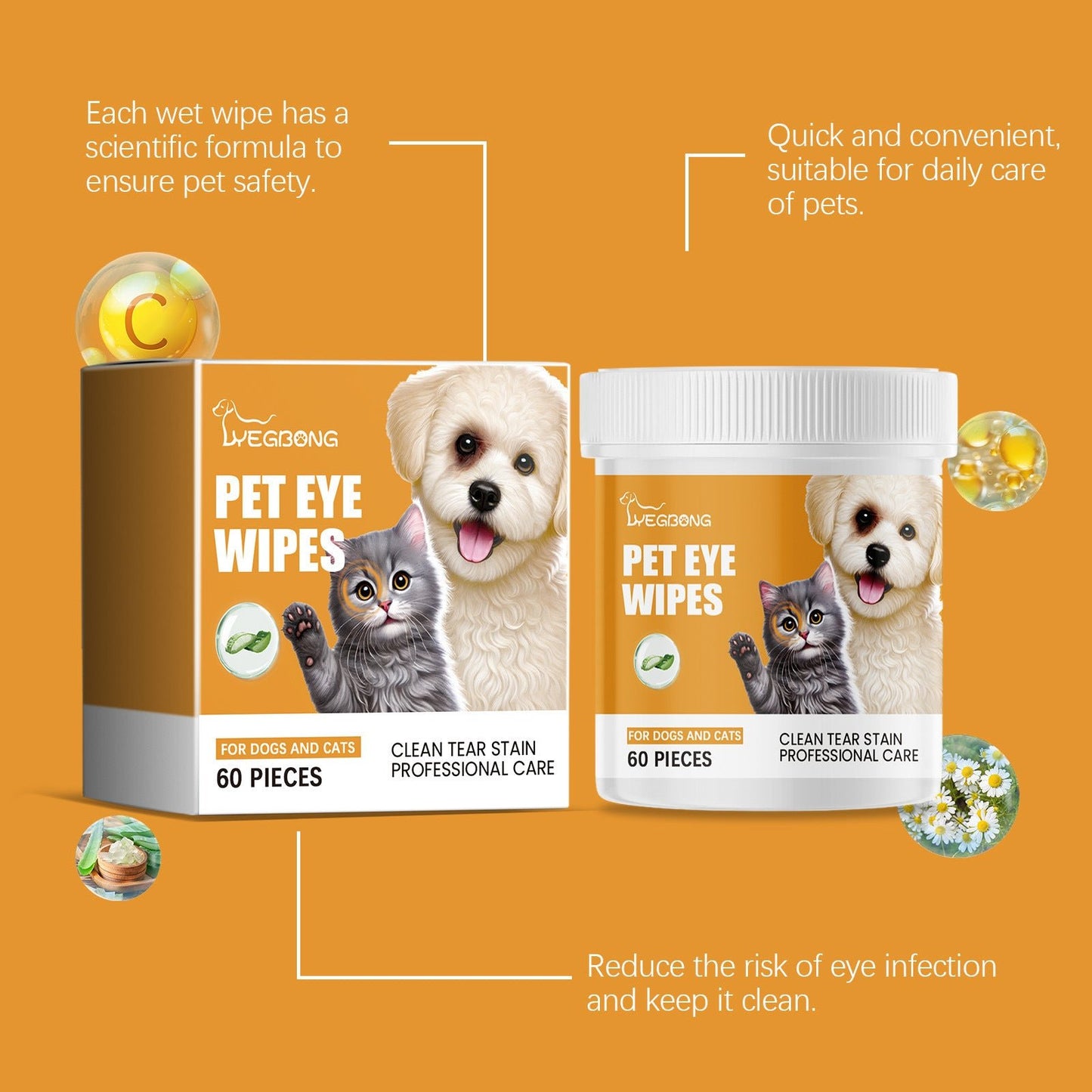 Dogs And Cats Eyes Wet Wipes For Dogs To Remove Tears - Mijn winkel