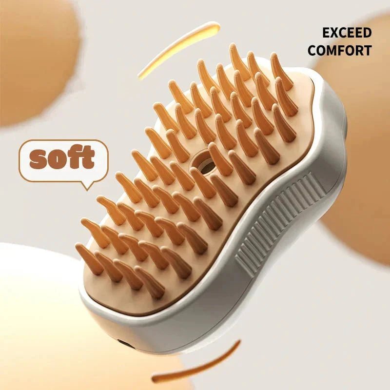 Electric Cat Steam Brush – 3 - In - 1 Pet Grooming Comb with Water Spray for Cats and Dogs, USB Rechargeable - Mijn winkel